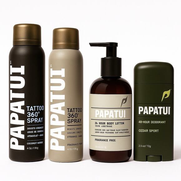 Papatui Tattoo Spray, Body Lotion & Deodorant Pack 4 Assorted New - Picture 1 of 1